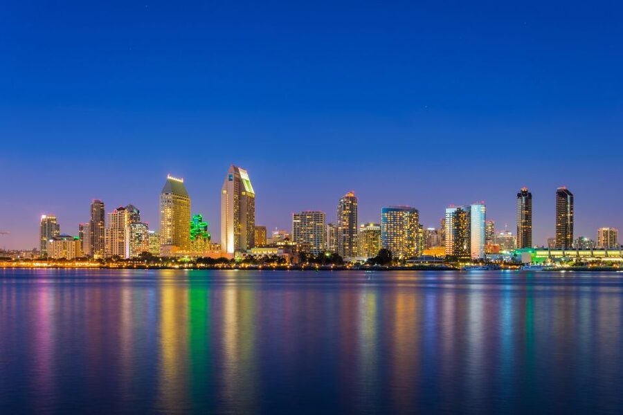 San Diego: City Lights Night Trolley Tour - Crossing the Coronado Bridge