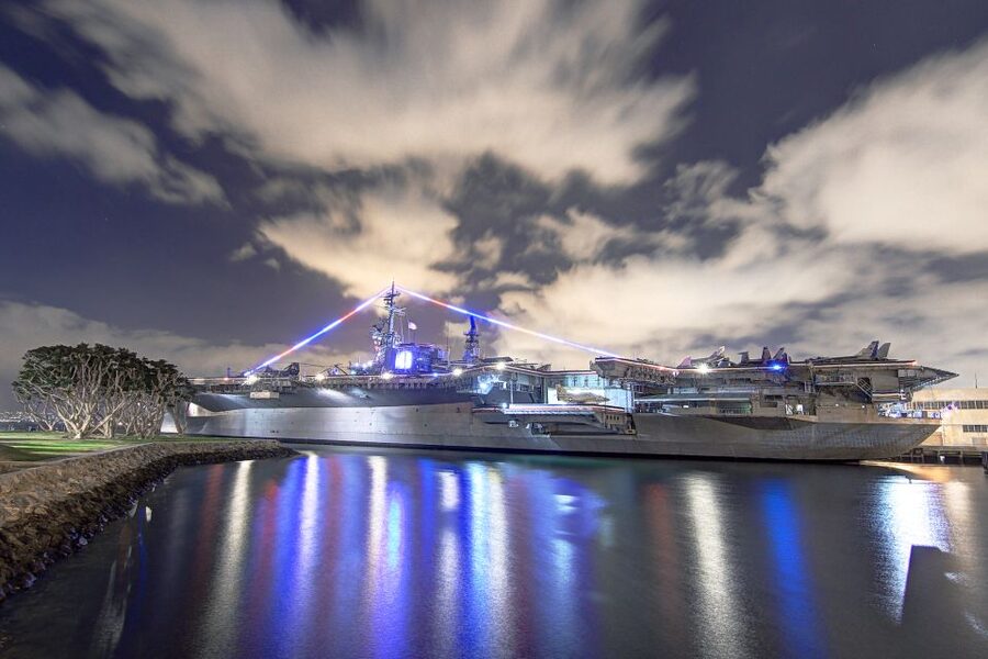 San Diego: City Lights Night Trolley Tour - Twenty minutes at Coronado Ferry Landing