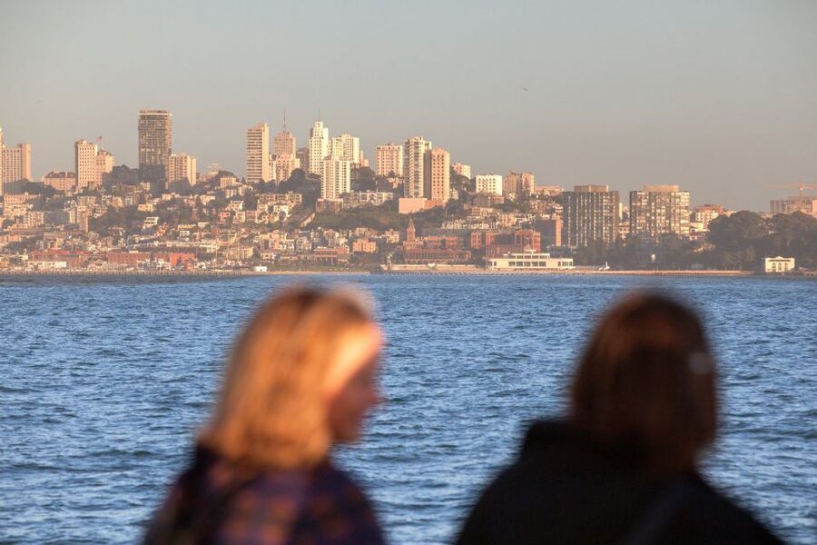 San Francisco Bay Sunset Cruise by Luxury Catamaran - Leaving the marina with San Francisco behind you