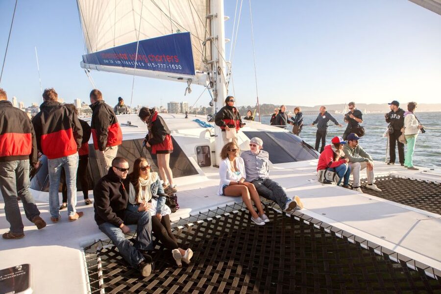 San Francisco Bay Sunset Cruise by Luxury Catamaran - Sunset, skyline lights, and the return to Pier 39