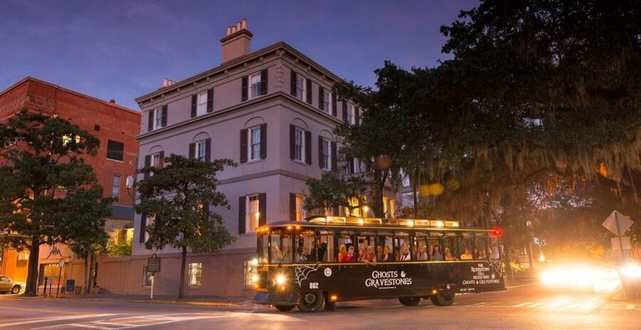 Savannah: Ghosts and Gravestones Tour with Low House Entry - River Street and Perkins and Sons Ship Chandlery