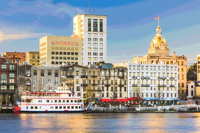 Savannah Land & Sea Combo: City Sightseeing Trolley Tour with Riverboat Cruise - What you see from the Savannah River