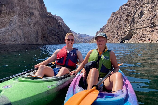 Small Group Guided Colorado River & Emerald Cave Kayak Tour - Canyon walls, desert rock, and green water