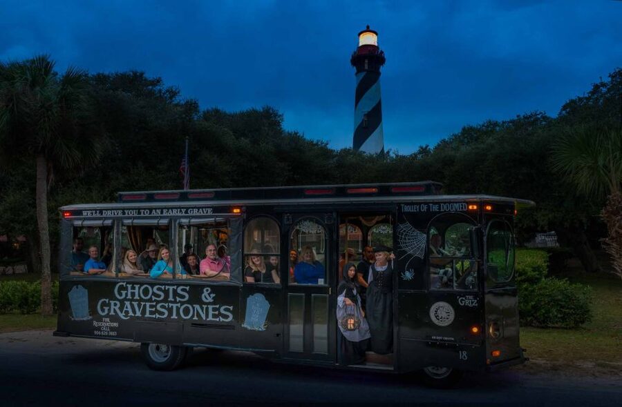 St. Augustine: Ghosts and Gravestones Old Town Trolley Tour - The ride through St. Augustine after dark