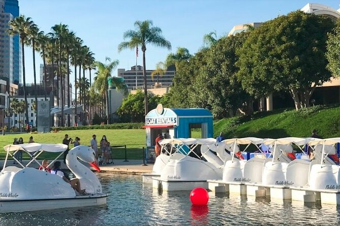 Swan Boat Rental at Rainbow Lagoon in Long Beach - Staff, boarding, and timing