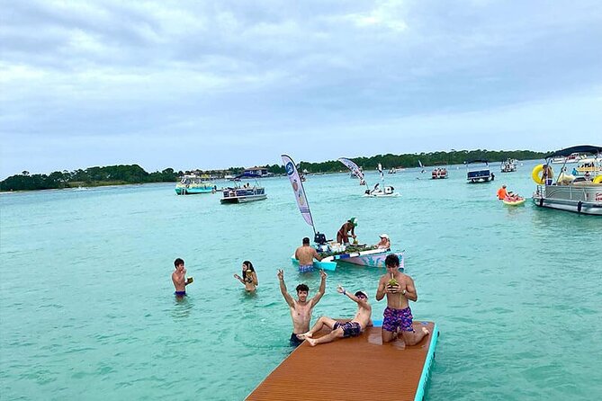 Tailfins Tiki Boats Crab Island Sandbar(3hrs/ 5/5:30 are 2hrs) - Leaving Destin Harbor for Crab Island