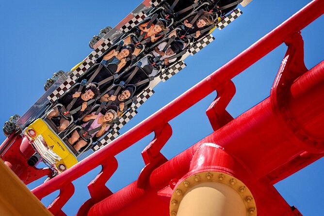The Big Apple Coaster at New York New York Hotel and Casino - A roller coaster above the Las Vegas Strip