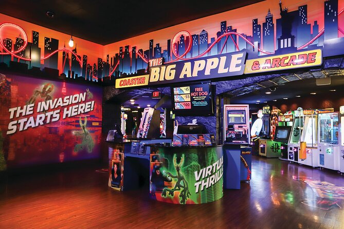 The Big Apple Coaster at New York New York Hotel and Casino - The arcade and Greenwich Village add-ons