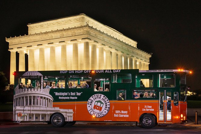 Washington DC Monuments by Moonlight Tour by Trolley - The Jefferson Memorial and Tidal Basin after dark