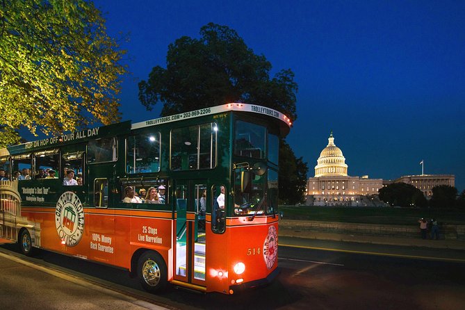 Washington DC Monuments by Moonlight Tour by Trolley - The Lincoln Memorial and the nearby war memorials