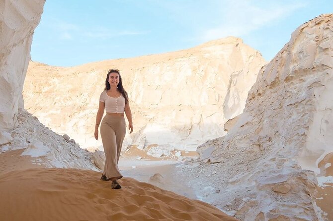 White & Black desert camping tour 2 Days 1 night From Cairo - Crystal Mountain and the warm-water stop